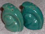 Snail shakers glazed turquoise